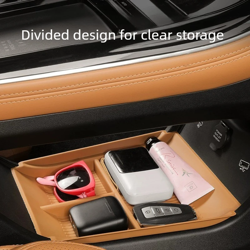 

Under Central Control Silicone Organizer Box, Interior Storage Holder for 2025 4th Gen Boyue L / Starray