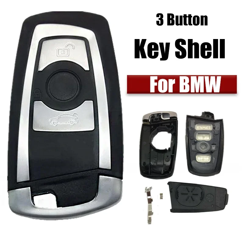 1 Pcs 3 Button ABS Car Key Fob Shell Cover For BMW 1 3 5 6 7 F Series 730 740 X3 X5 X6 520 525 530 535 730 740 750 Etc.