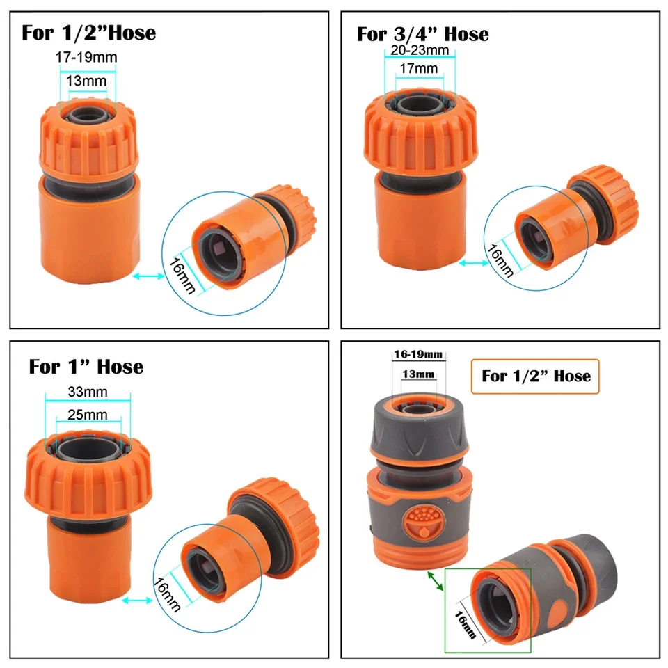 1 2 3 4 inch thread dual outlet garden water connector with adjustable flow control POM construction for reliable outdoor irriga