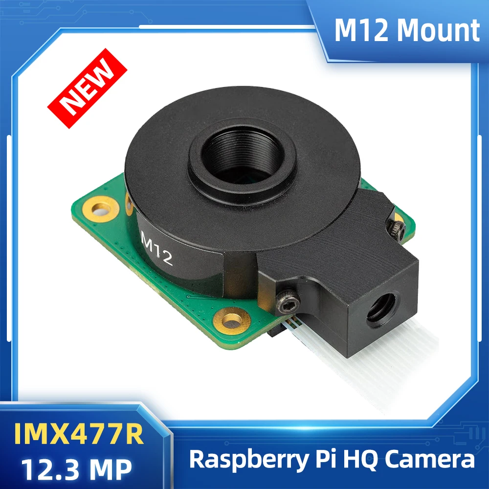 

New 12.3MP Raspberry Pi High Quality Camera M12 HQ IMX477R Sensor High Sensitivity Supports M12 Mount Lenses for Pi 4B 3B+ Zero