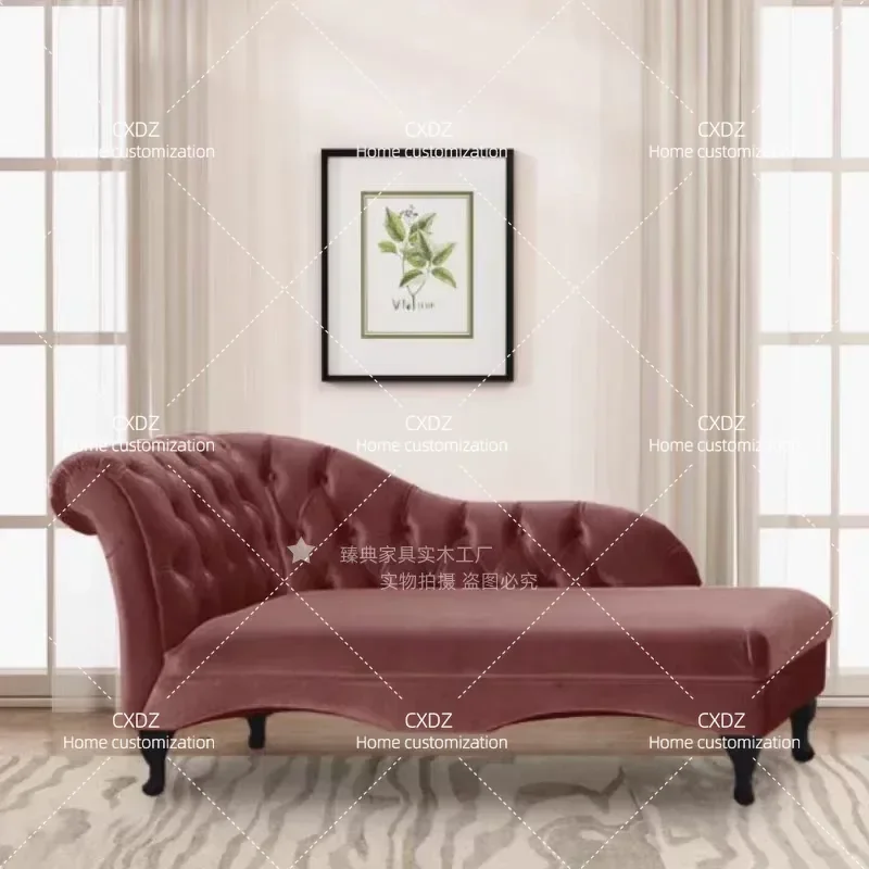 European Fabric Sofa Beauty Couch American Luxury Chair Lazy Leisure Chair Bedroom Living Room Small Recliner