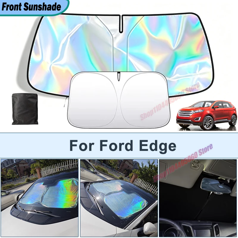For Ford Edge UV Reflective Sun Protection Cover Car Interior Accessories Foldable Front Windshield Sun Shade