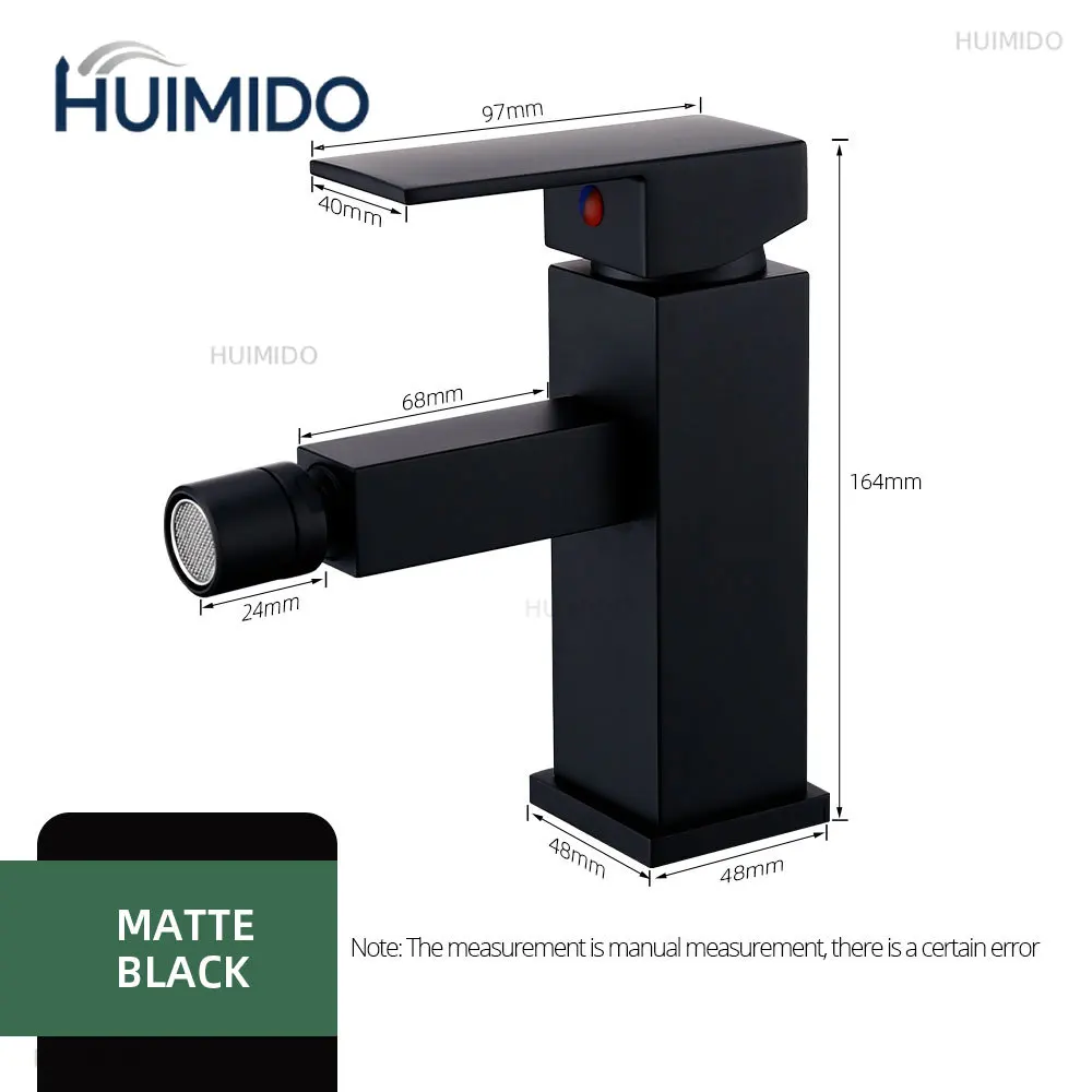 Chrome/Black/Brushed Gold Bathroom Sink Faucet 360 Rotate Bidet Spare Mixer Square Single Handle One Hole Hot And Cold Water Tap
