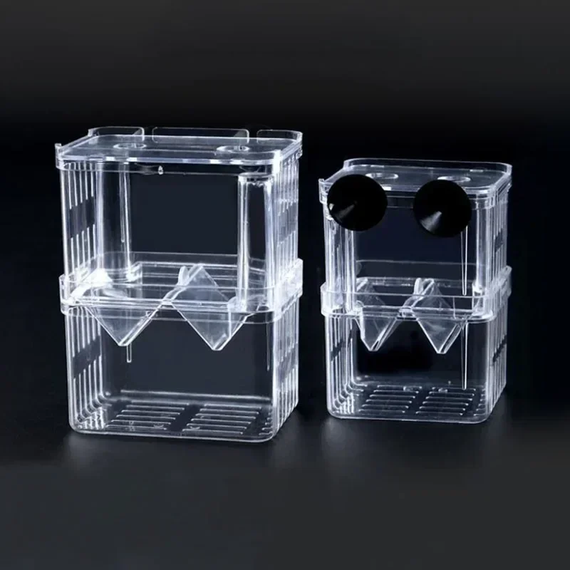 Aquarium Accessories Acrylic Fish Breeding Isolation Box Fish Tank Aquarium Breeder Double Guppies Hatching Incubator