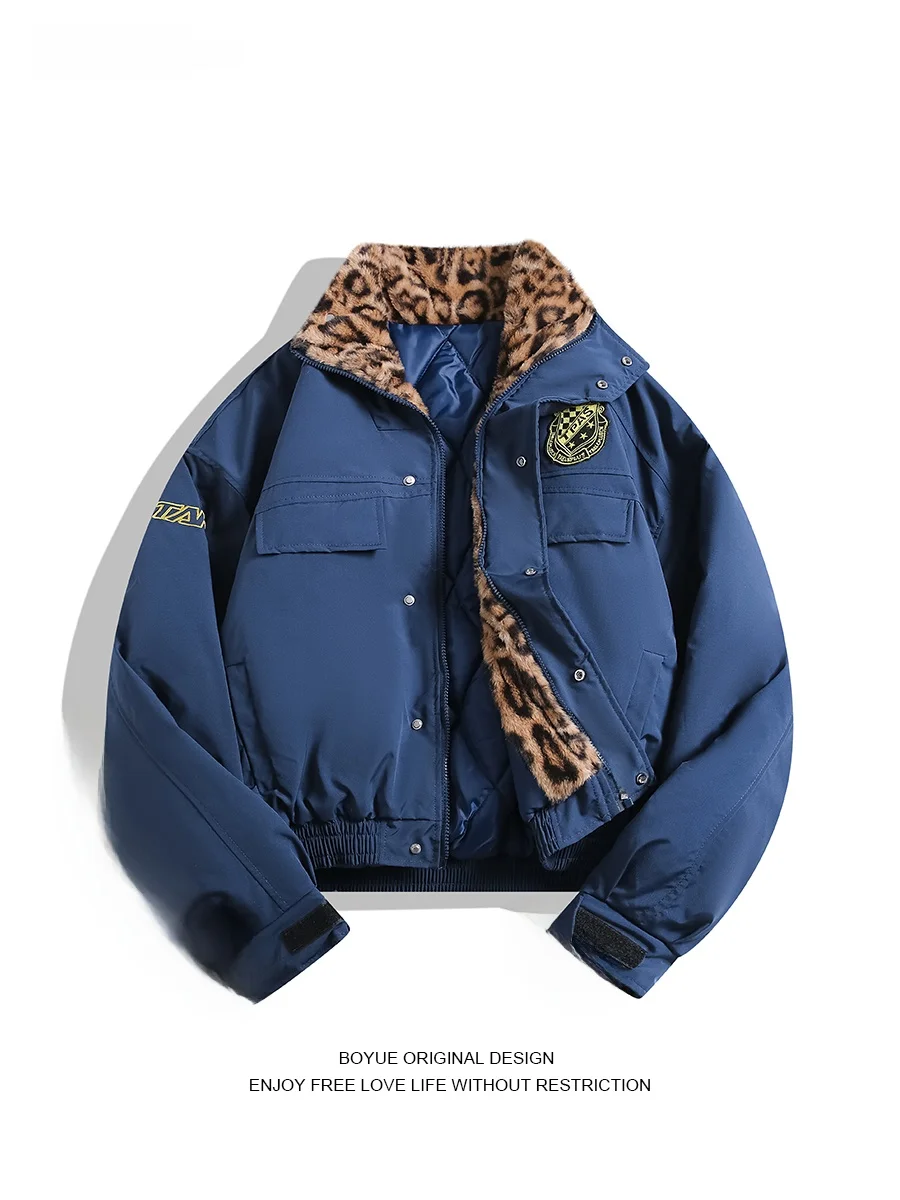 

Мужская хлопковая рабочая куртка Boyue с американским леопардовым принтом, водонепроницаемая, для активного отдыха и города