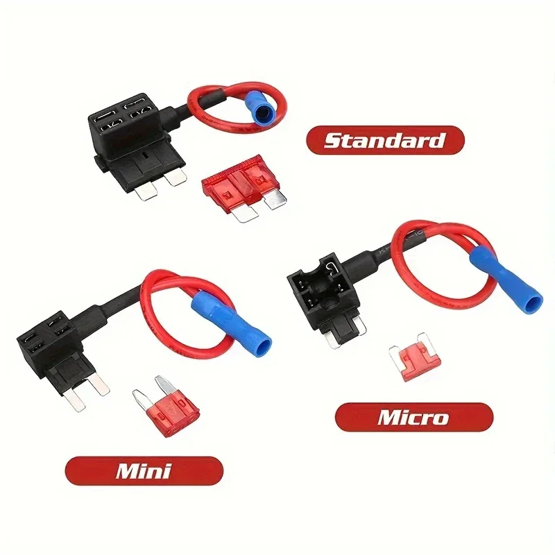 Add A Circuit Standard/Mini/Micro Blade Fuse Boxes Holder Piggy Back Fuses Tap