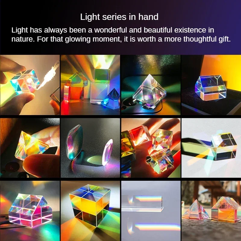 NEW 1Pcs 15/25mm Science Cube Optical Prism Photography Hexahedral Prism Home Decor Prism Glass Cube  Prisma Topografia Gifts