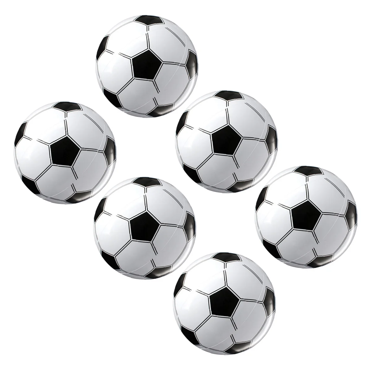 6 pçs bolas infláveis para bola de futebol decoração crianças decorações seguras brinquedos festa jogo pvc bola de futebol jogos temáticos