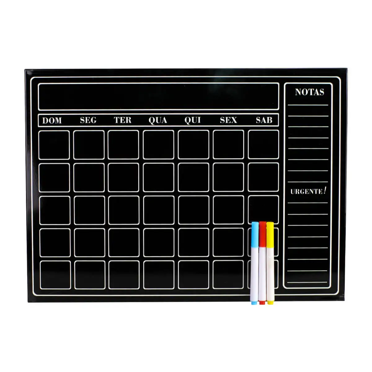 Mini Monthly Planner Panel Black 29x40c/3 Assorted Pens