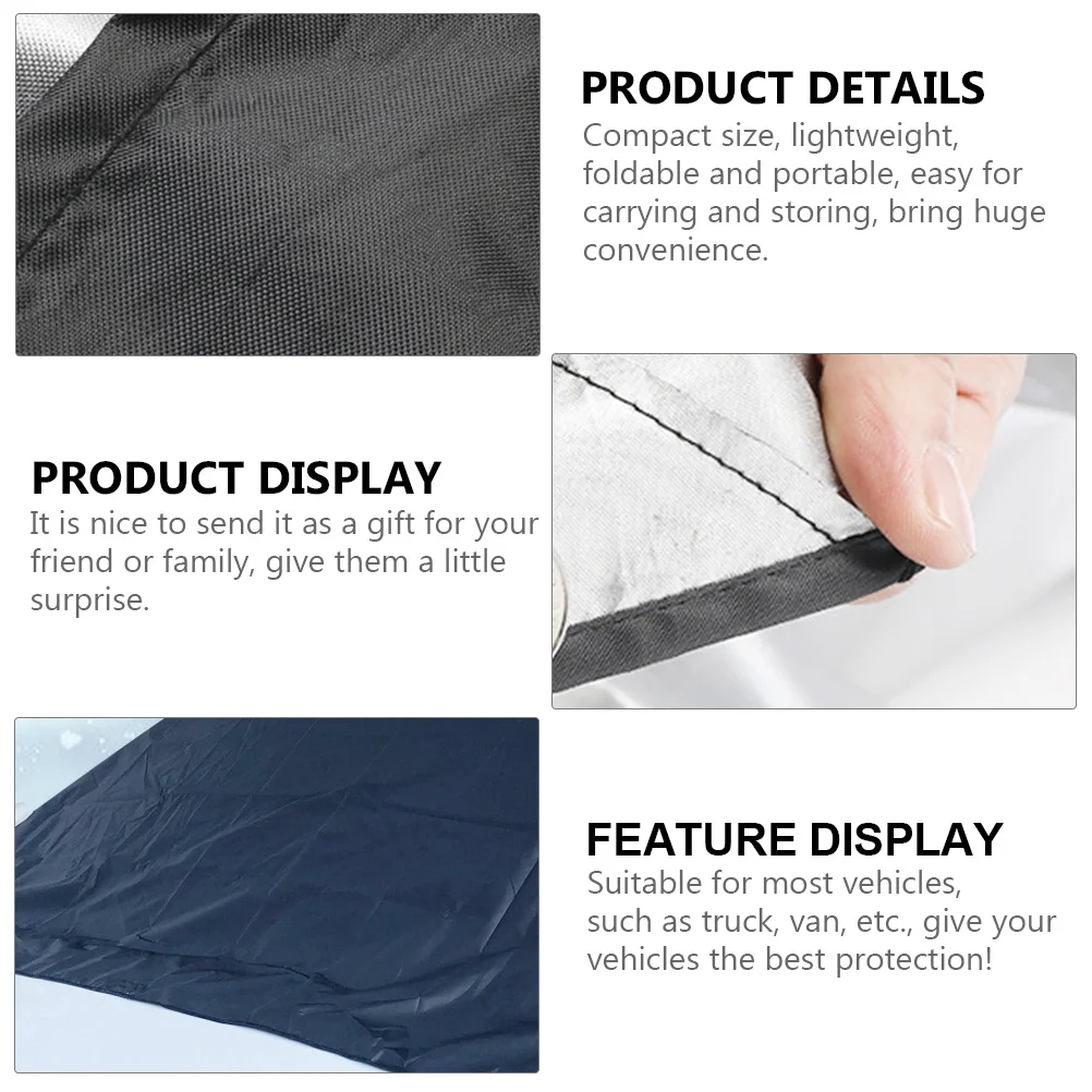 

Windshield Snow Cover With Magnets Heavy Duty For Car Truck Van Front Window Auto Sun Shade Waterproof