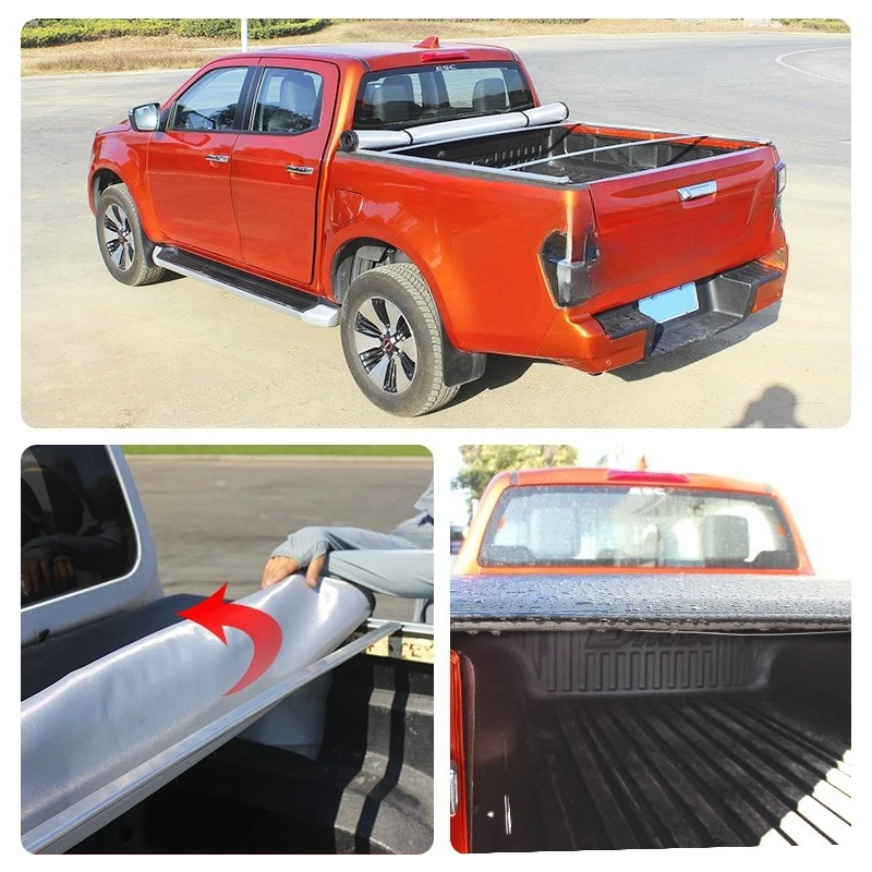 Pickup truck rear cover soft roll flat cover thickened