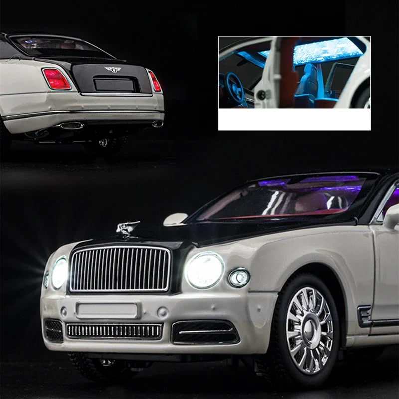 รถของเล่นโมเดลรถยนต์โมเดลรถเหล็กรถลักซี่อัลลอยด์ของ Mulsanne ที่เป็นของเล่น