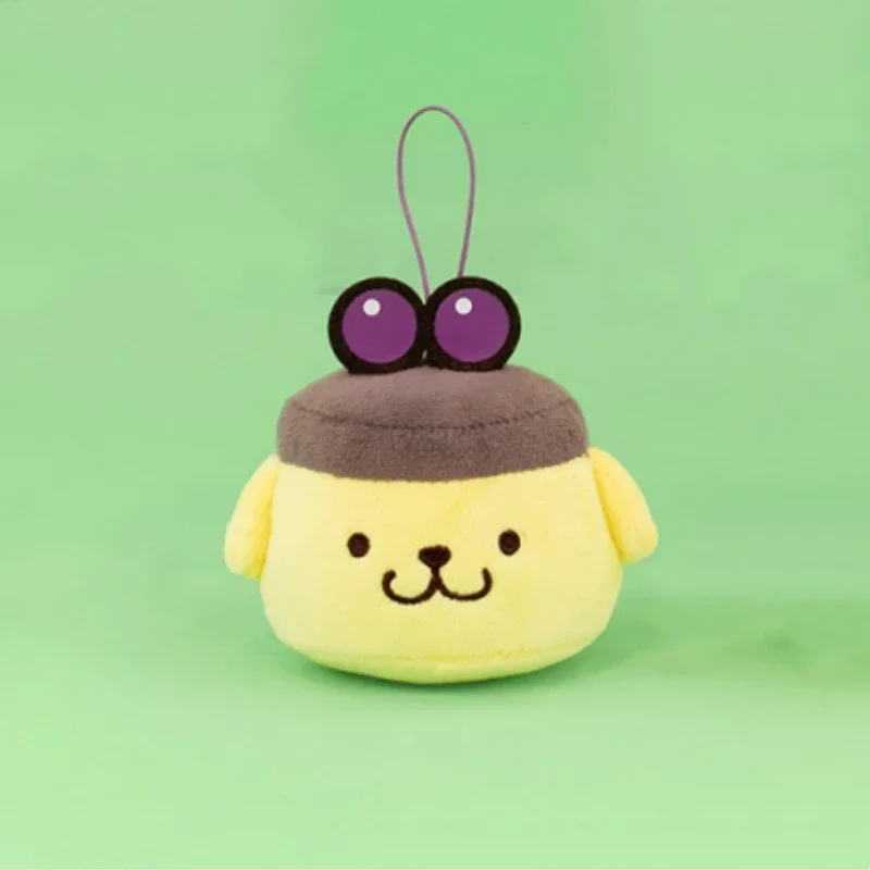 Sanrio Apple pompón Purin peluche colgante de dibujos animados mochila encanto llavero regalo muñeca baratijas coche encantos colección de Anime Actie