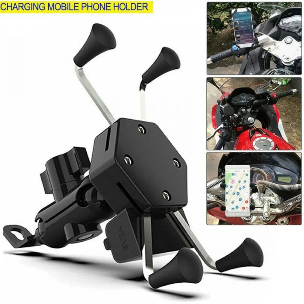 Motorcycle Moto Rear Mirror Mount for Cellphone Motorbike Scooter Phone Holder Stand for 4.7-6.7inch Mobile Devices GPS Bracket