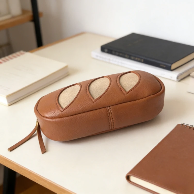

New Design Cute Bread Cosmetic Bag Creative Handmade Storage Bag Lovely Crossbody Bag Portable Multifunctional Makeup Organizer