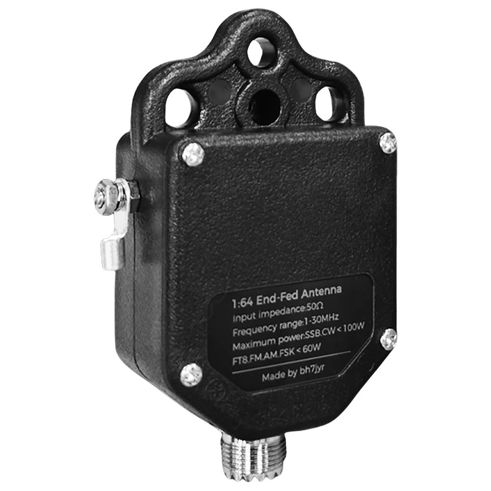 Antena portátil hf alimentada por extremidade, 1mhz a 30mhz, antena de rádio de meia onda, 100w de potência para exterior 1:64 balun, antena alimentada por extremidade