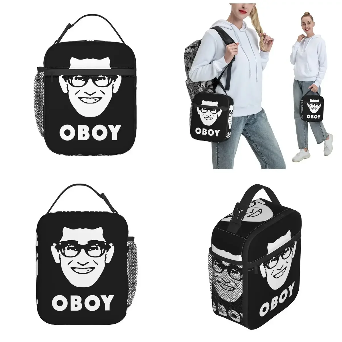 BUDDY HOLLY OBOY Merch Insulated Lunch Bag For Picnic Food Container Portable Cooler Thermal Lunch Boxes