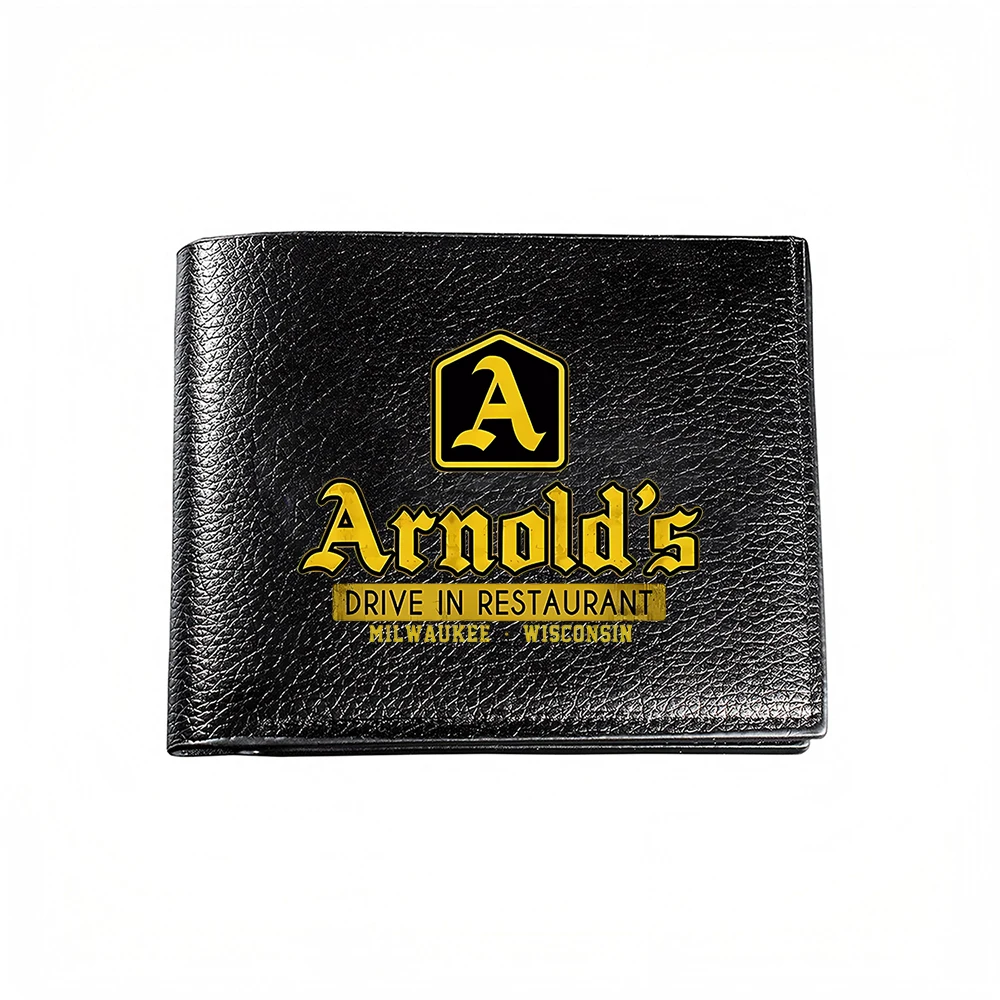 Arnolds Drive In Restaurant Milwaukee Wisconsin Men Fashion Wallet Card Holder Casual Business Style Print Design