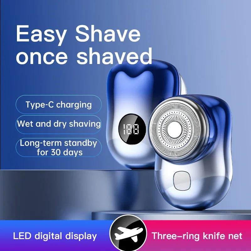 Mini Electric Travel Shaver For Men Pocket Size Washable Rechargeable Portable Painless Cordless Trimmer Knive Face Beard Razor