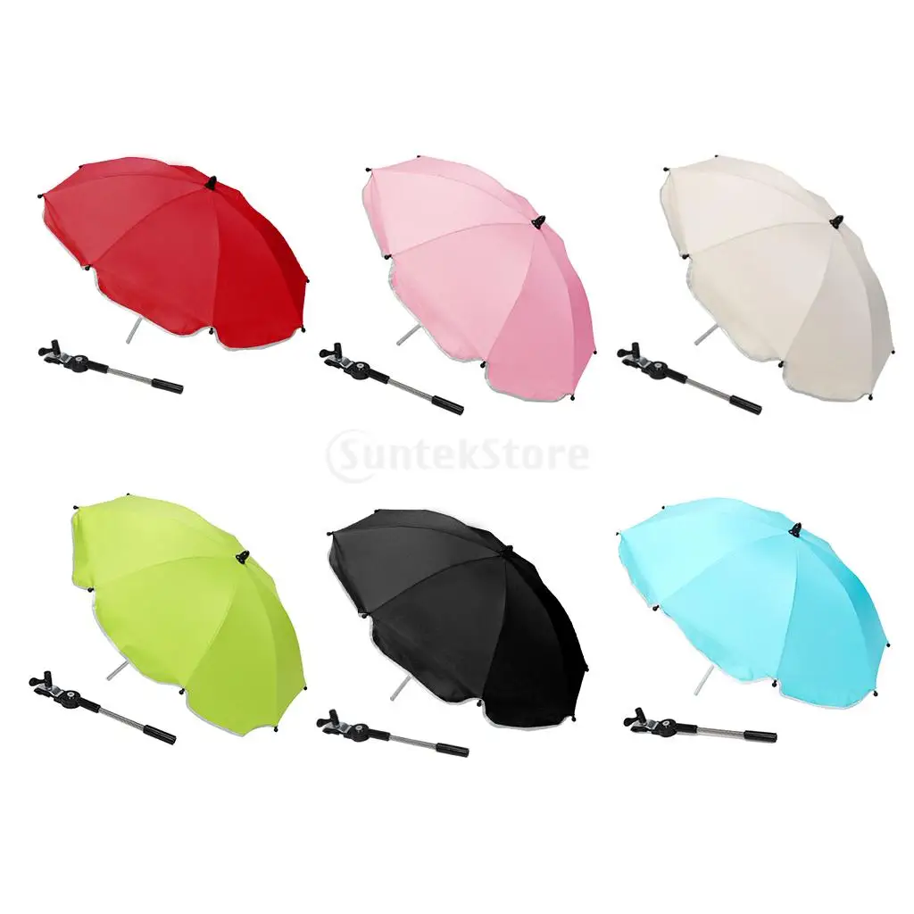 

Baby Stroller Pram Pushchair Windproof Rain Protector Umbrella Canopy Parasol