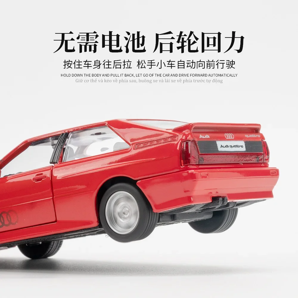 1:36 1980 Audi Quattro Vintage car High Simulation Diecast Car Metal Alloy Model Car kids toys collection gifts F594