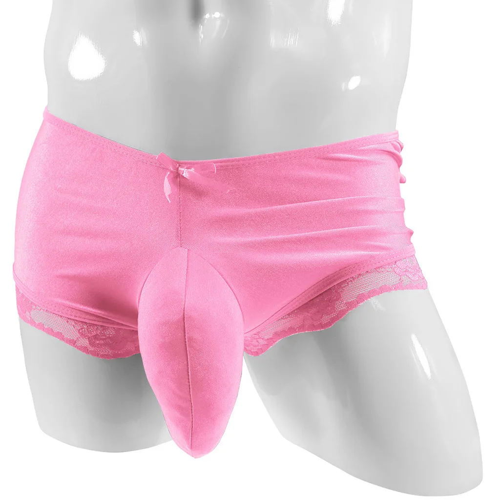 Men's Sexy Swimwear Fabric Back-Cross Low-Rise Boxer Briefs Erotic Underwear