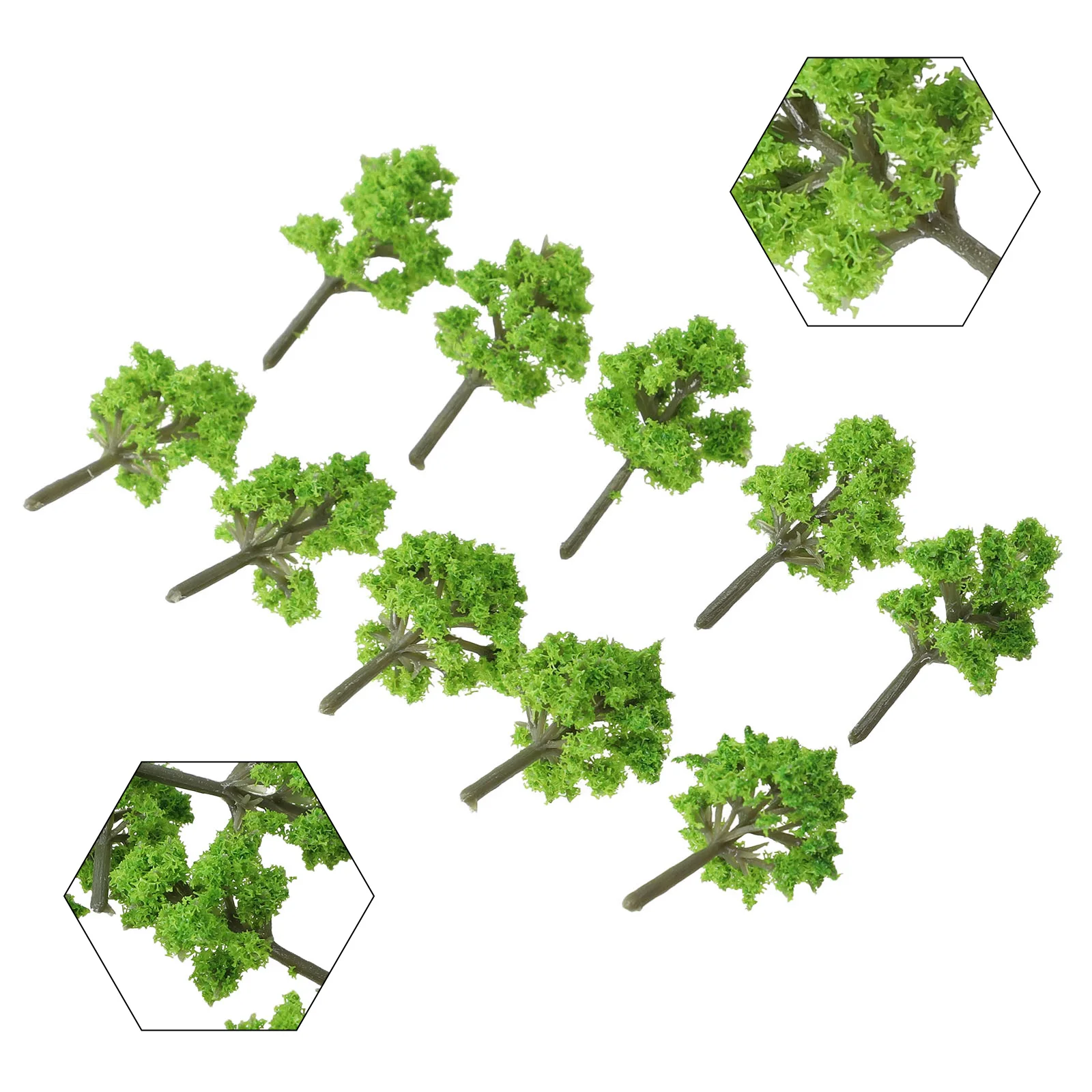 Model Trees Scene Plastic Props Railroad Railway Resin Simulation DIY Decoration Diorama Display Green  Model