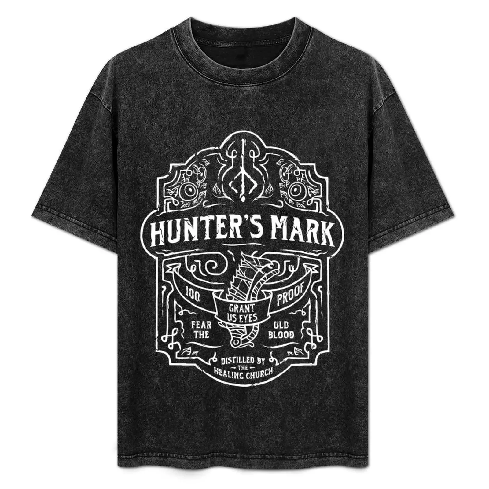

Футболка Hunter's Mark Whiskey - Bloodborne - белая, простая, модная, повседневная футболка