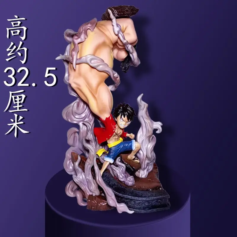 

Японские комиксы One Piece GK Три уровня Луффи Большие руки Большой кулак WWF Статуя ручной работы Модель Периферия Орнамент Подарочная коллекция