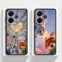 Disney Love Zootopia Judy Nick Soft shell Case for Xiaomi Redmi Note 12s 11S 8 9 10 11 Pro 8T 9S 7 13 14 12 Pro Plus 10S