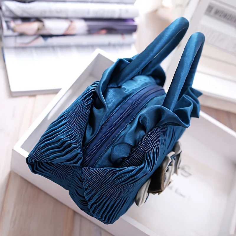 Creative new ladies handbag mother key tide Korean women\'s bag cloth lace bag pure colour zip bag