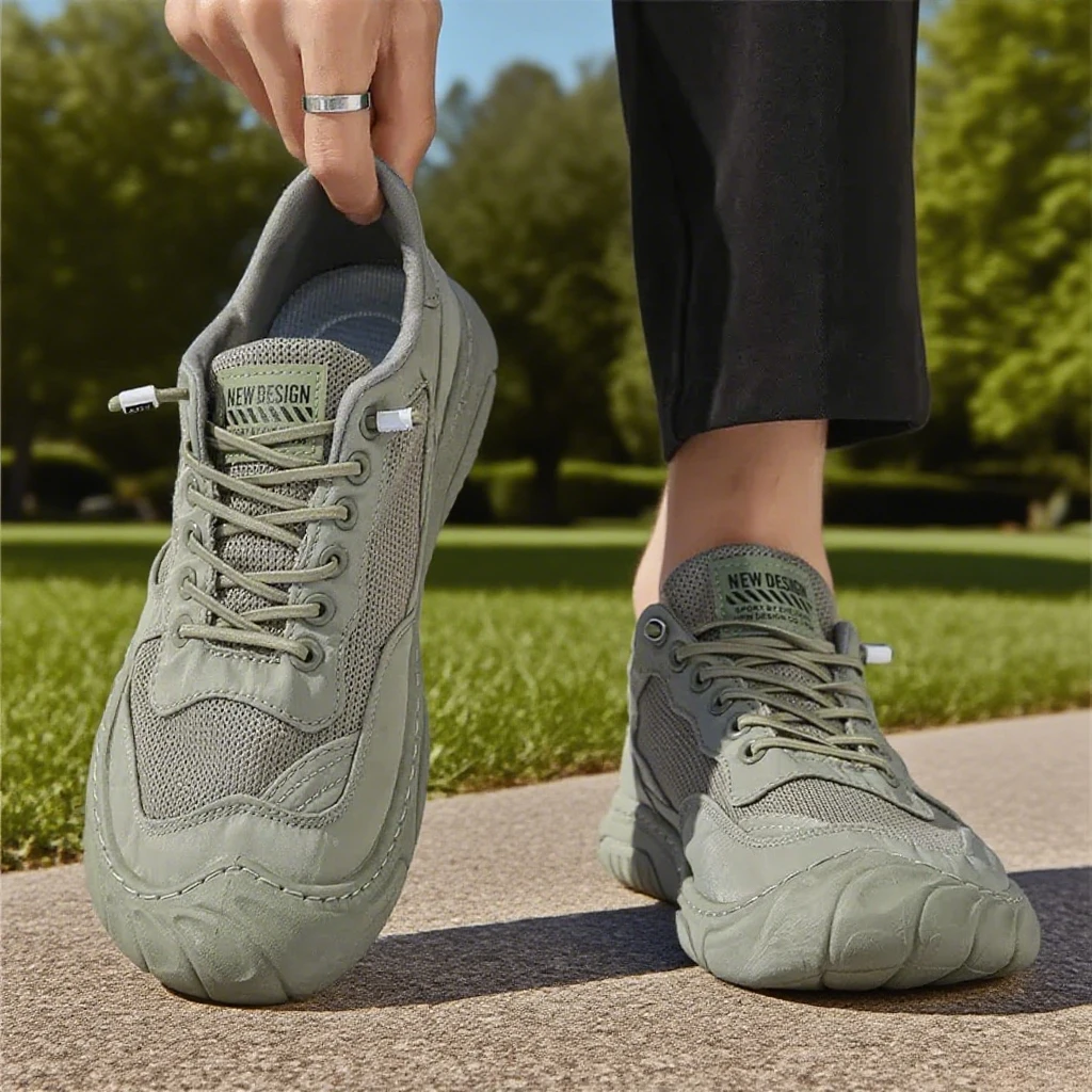 

Green Breathable Mesh Sports Shoes for Men Lightweight Casual Shoes Trendy Design Outdoor Fitness Shoes, Fashionable Boys' Shoes
