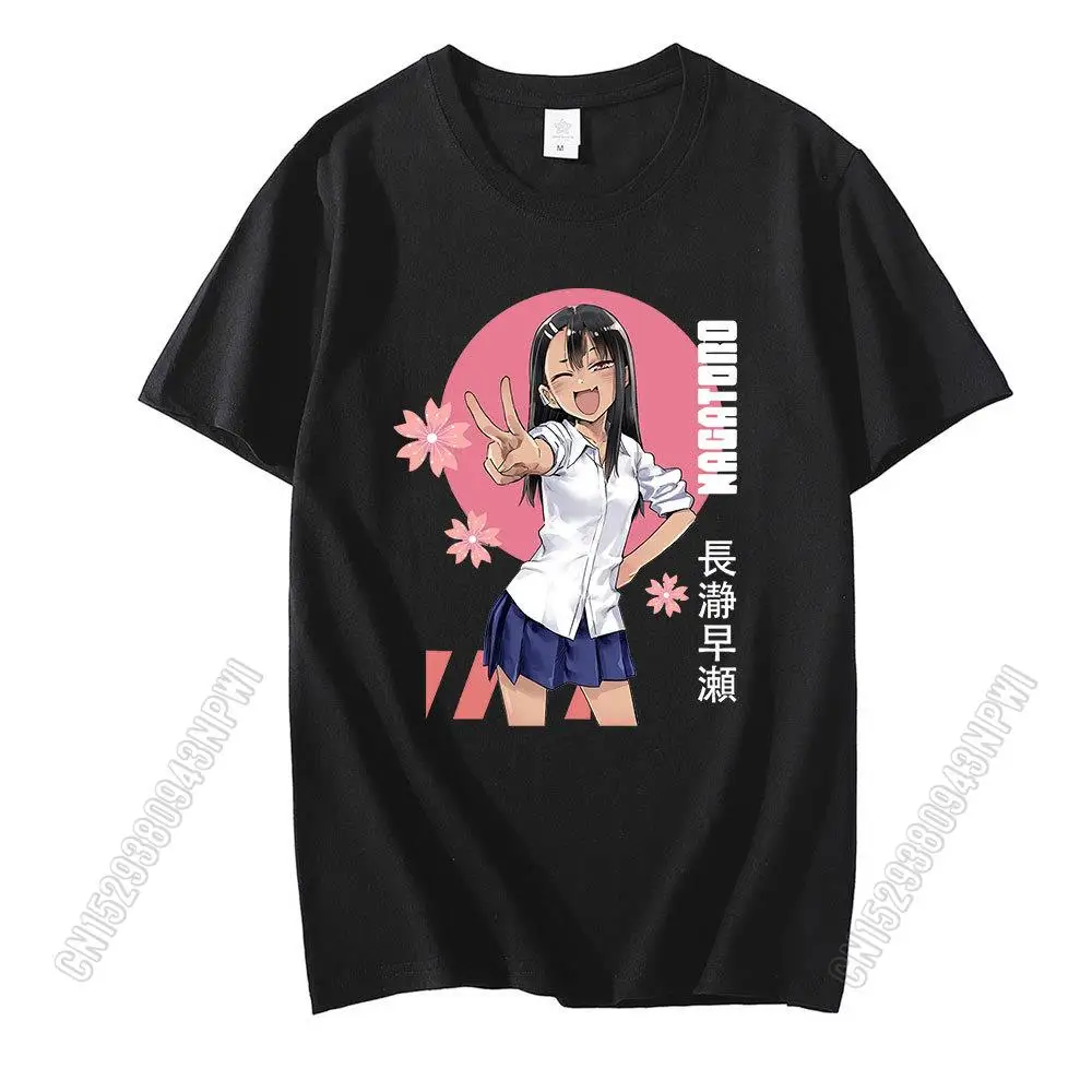 Don\'t Toy With Me Miss Nagatoro Japanese Anime Clothes 2024 Women Top Oversized T-Shirt 100% Cotton Funny Manga Man\'s Shirt