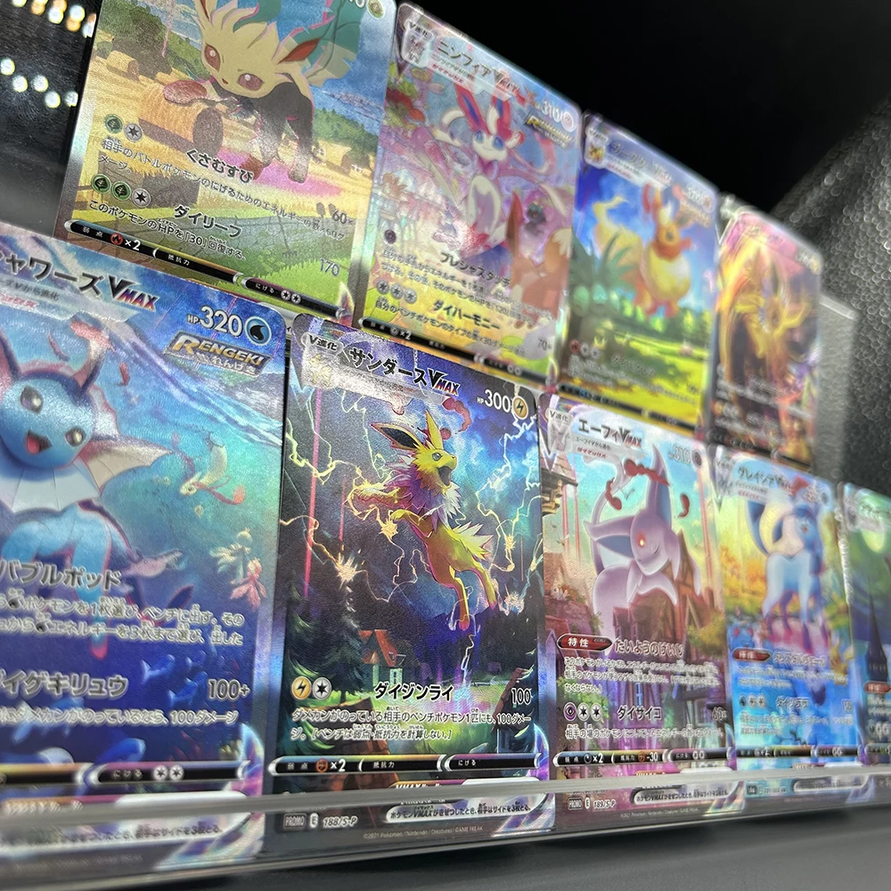Karta kolekcjonerska DIY PTCG Eevee Family Umbreon Vmax Eevee Heroes Evolving Skies 095/069 Japońska Karta Folio Efekt Pryskający Światło