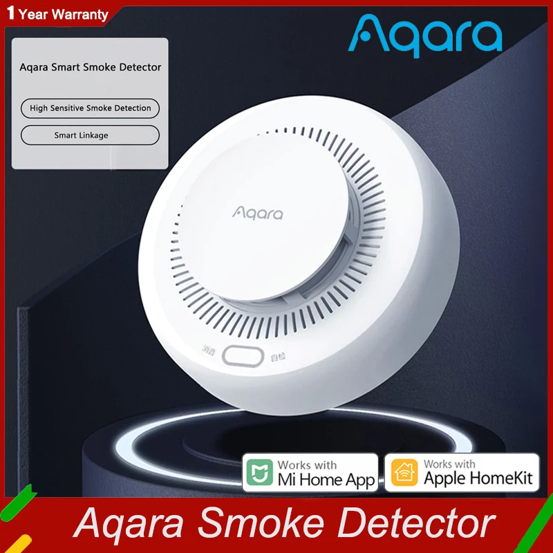 New Aqara Zigbee 3.0 Smoke Alarm Detector Sensor Highly Sensitive Smoke Detection Work With Homekit Mi Home Mijia Smoke Sensor