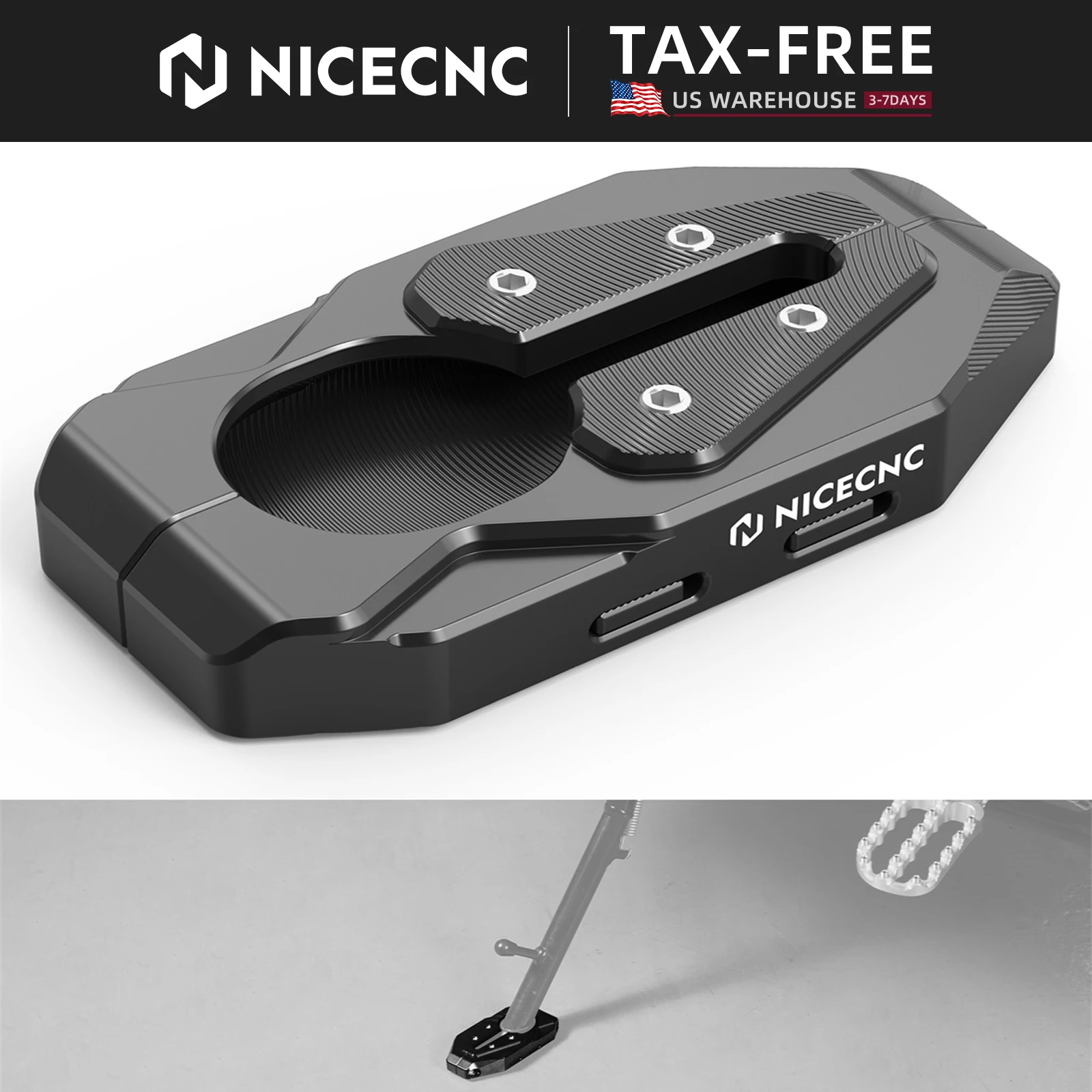 

(US Stock) Kickstand Side Stand Enlarge Foot Plate For BMW R1250GS 2019-2023 2022 R1200GS 2016-2018 R 1250 GS R 1200 GS