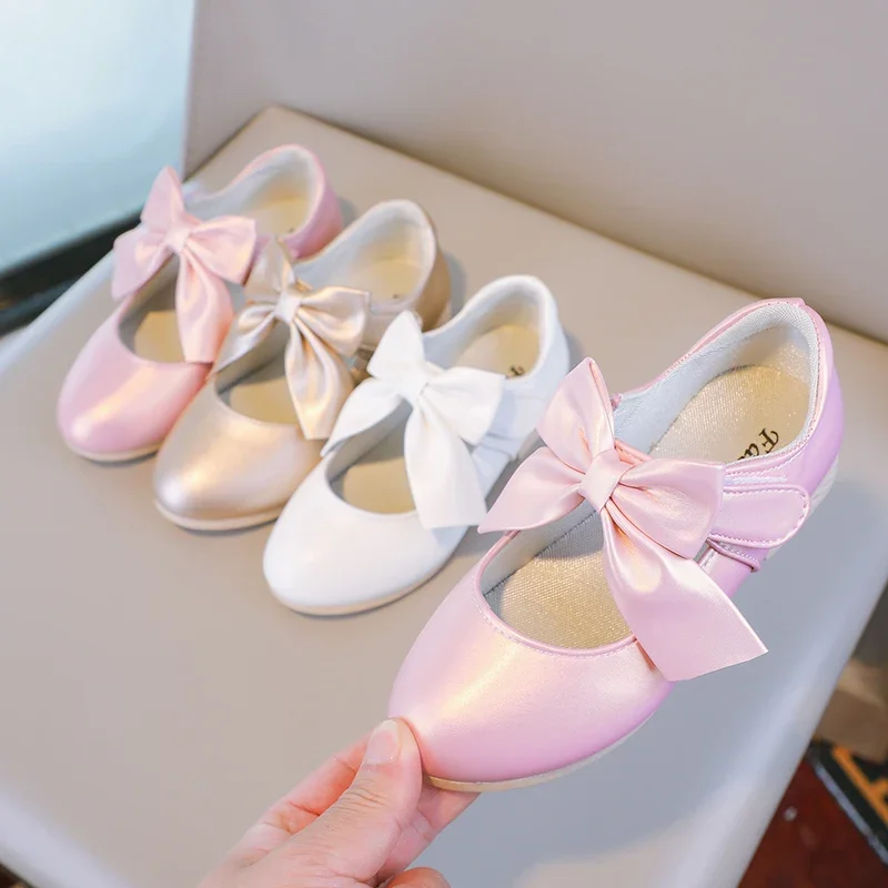 meninas-princesa-sapatos-rasos-bowknot-cor-metalica-moda-doce-menina-mary-janes-sapatos-luz-antiderrapante-26-36-criancas-ballet-apartamentos
