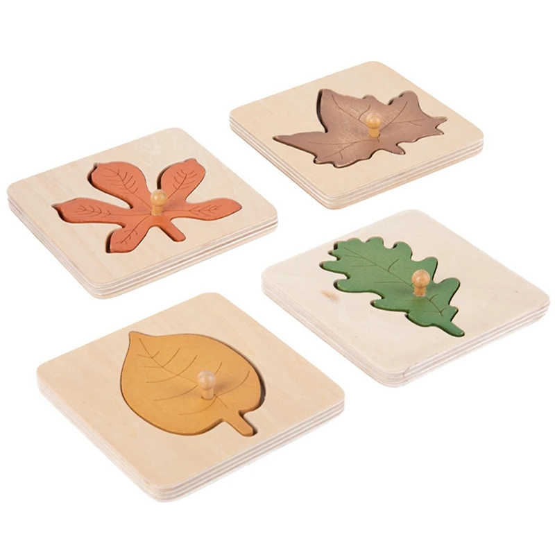 Leaf Puzzle Hand-Grabbing Jigsaw Puzzle Children's Educational Early Education Cognitive Toy