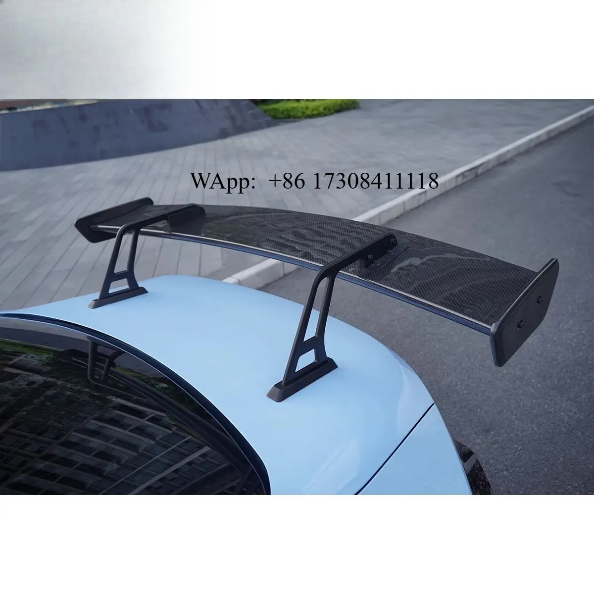 SK Style Big Rear Wing with LED with Brackets Universal Type for G87 M2 Rear Wing