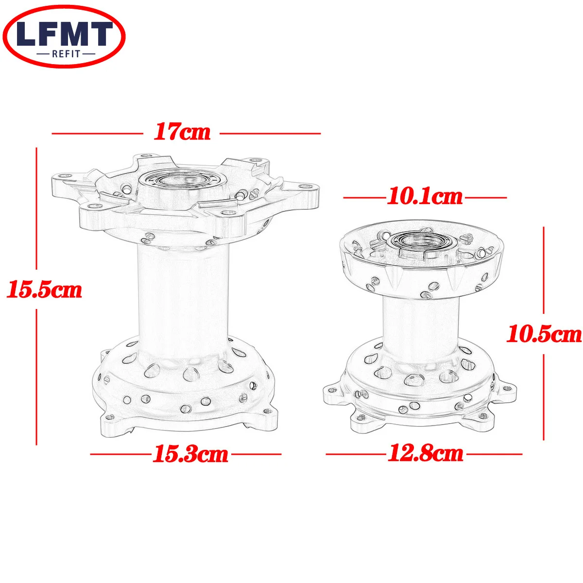 Motorcycle 36 Holes CNC Front Rear Wheel Hub For HONDA CR125 CR250 CRF250R CRF250X CRF450R CRF450X 2002-2007 2012 2013 2017