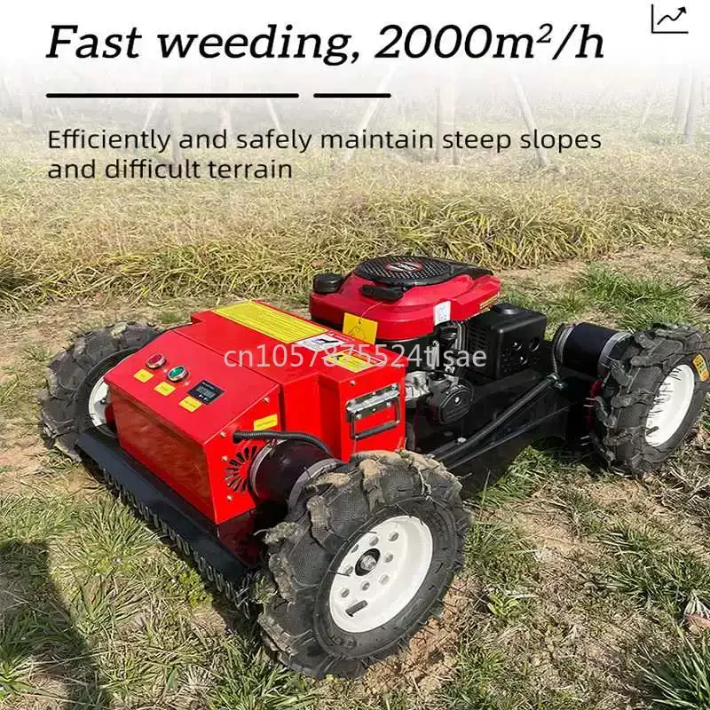 Intelligent Remote Control Lawn Mower, HT550C Tracked Lawn Mower,  Riverbank Slope Lawn Mower