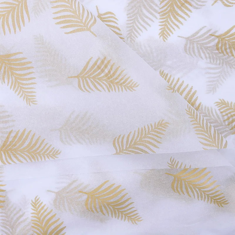 20pcs/lot Gold Tissue Paper Wrapping PaperTissue Paper Floral Wrapping Paper Home Decoration Festive Party Packaging Paper