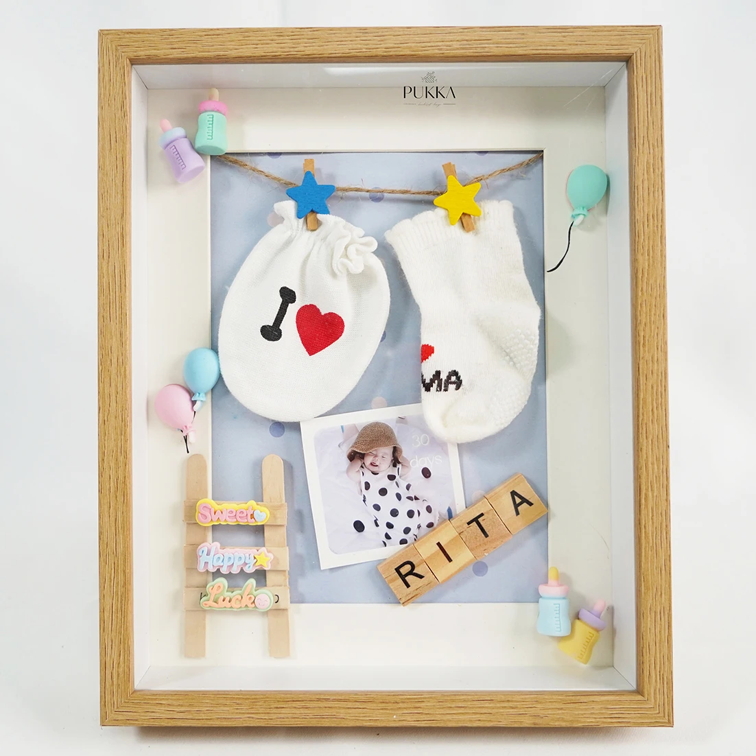 

Wood Newborn Gift Memory Art Kit Keepsake Baby Shower Picture Frames New Parents Nursery Decor Boy Birthday Decoration Girl