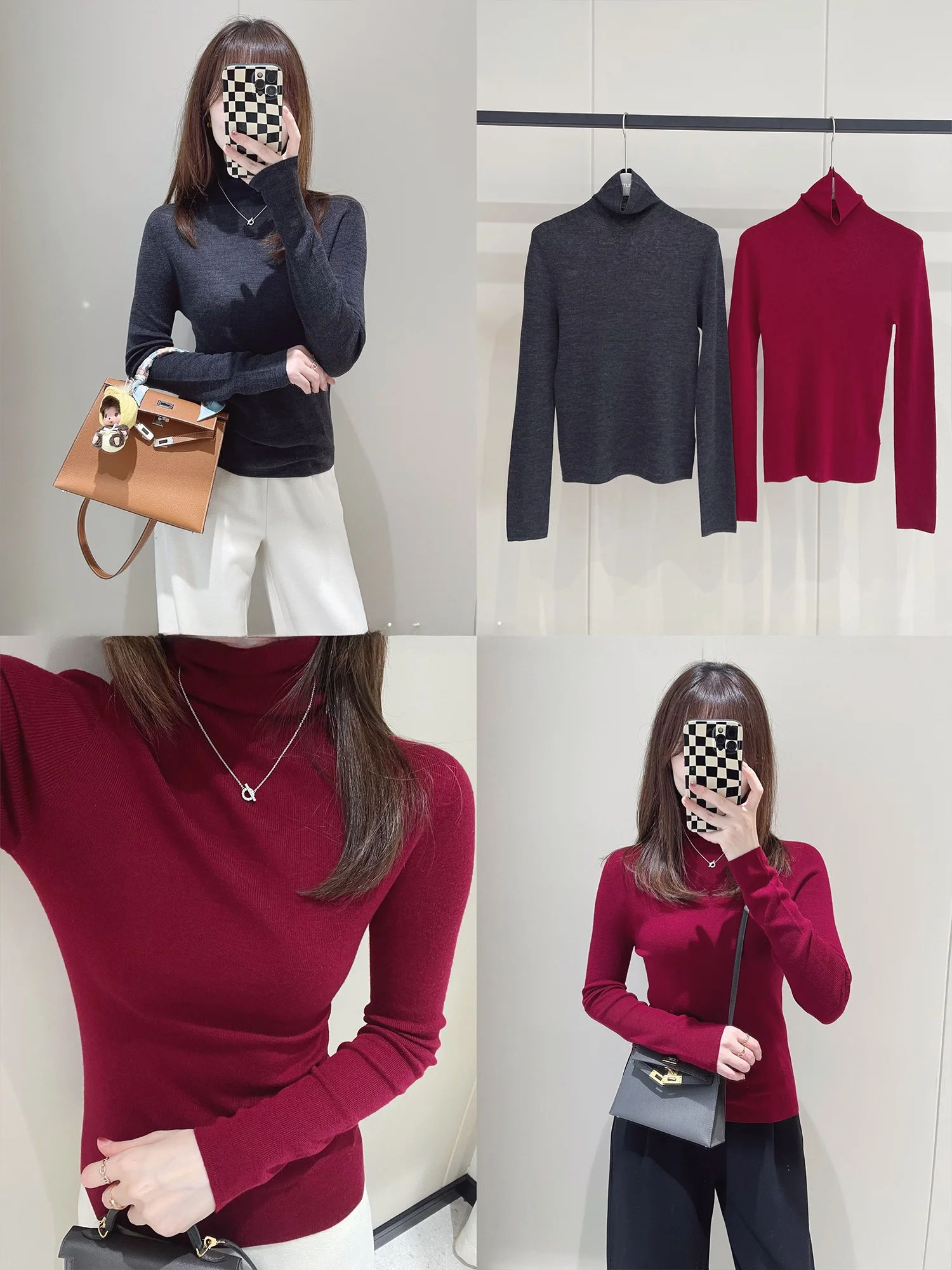

Soft Yangzhou Yarn Wool Knitted Base irt Sl One-Piece Turtlene Long Sve Casual Sle Women's Faion Winter Wear