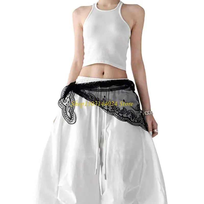 

N5KE Soft Breathable Lace Waist Tie Belt For Women Girl Waist Layering And Styling
