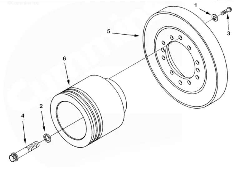 

BLSH K19 KTA19 QSK19 engine parts 217322RX 217322 190213 211268 Silicon oil shock absorber for Cummins
