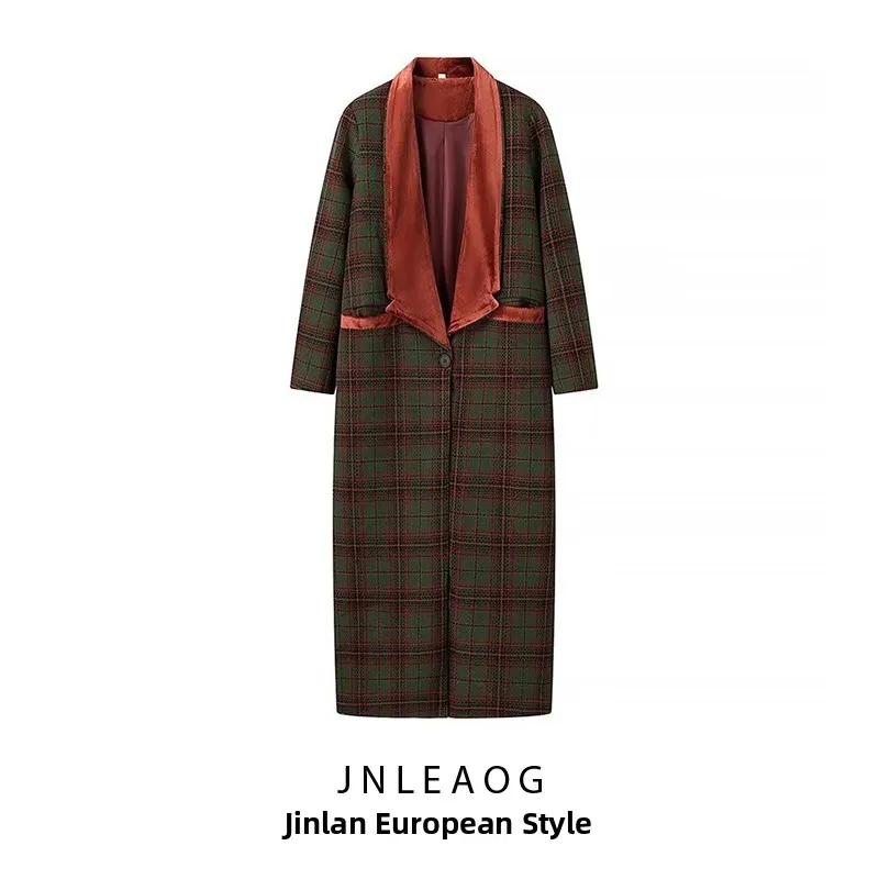 

Jialalaosa Women's Street Sle Long Sve Suit Simple Casual Ele Lengthened Outerwear Trendy Matching irt for Ladies