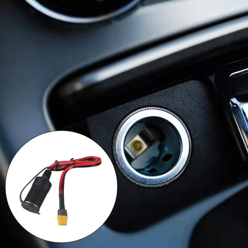 Q5WA 30A Car Adapter CordXT60 Female to Car Outlet Socket Female Port