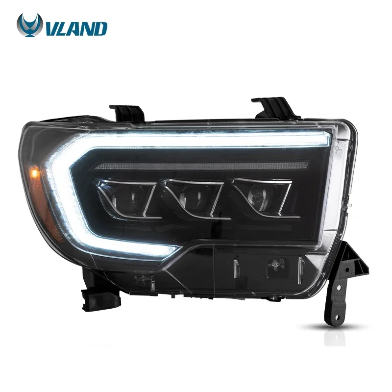 

VLAND Car Lamp Assembly For Toyota Tundra 2007-2013/ For Toyota Sequoia 2008-2018 Full LED Headlight With Start-up Animation DRL