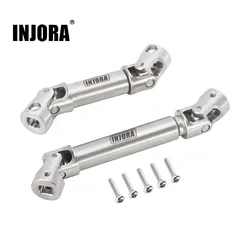 INJORA V2 Stainless Steel Center Drive Shafts for 1/18 RC Crawler TRX4M Upgrade (4M-18)